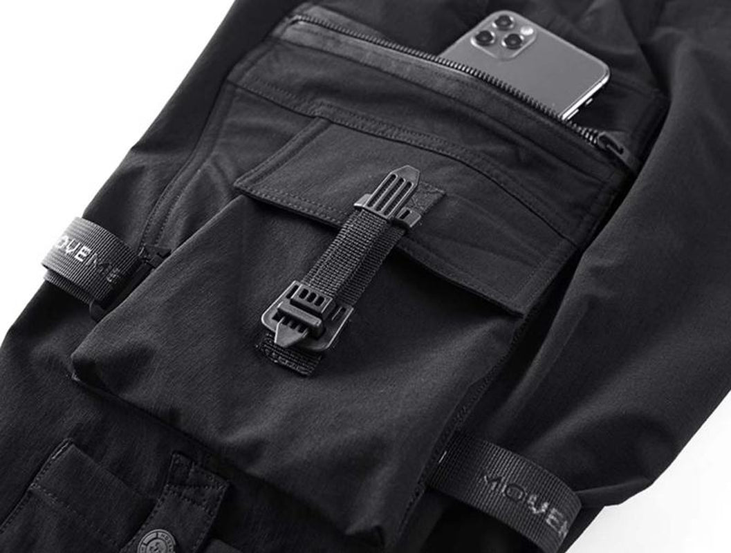 Niepce Techwear Pants Streetwear Fashion 173 Matte Black Cargo Joggers