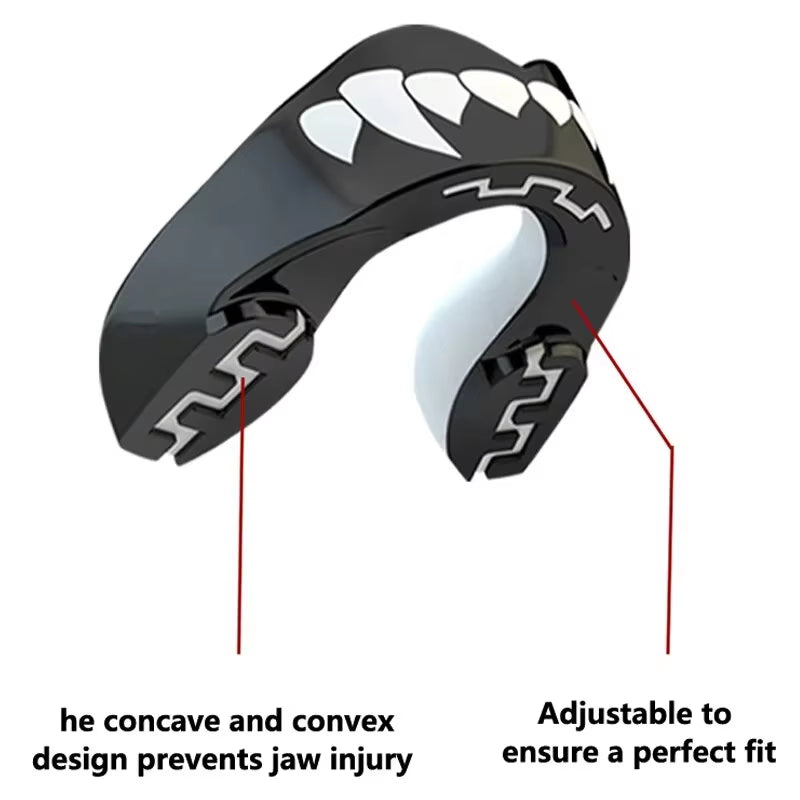 Mouth Guard Sports- Teeth 3D Technology Double Layer Boxing Mouth Guard Perfect Fit Adults with Case - Boil & Bite Mouth