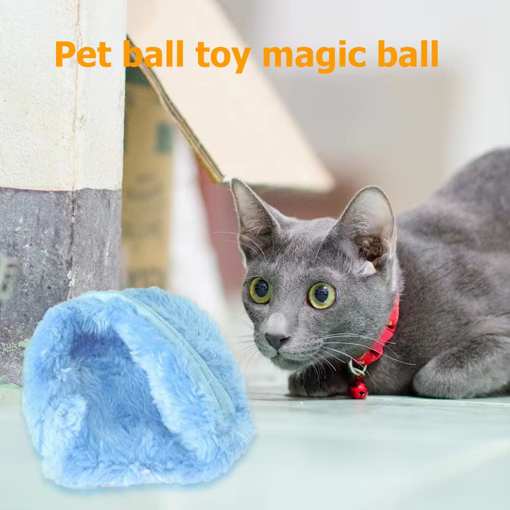 Magic Roller Ball Activation Automatic Ball Dog Cat Interactive Funny Chew Plush Electric Rolling Ball Pet Dog Cat Toy