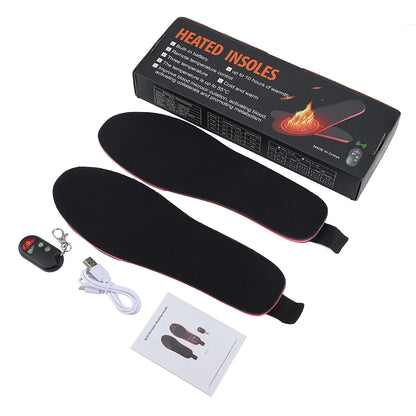 Heated Insoles for Men Women Rechargeable Heating Boot Insole Feet Warmer Pads Cut to Any Size Heating Electric Heated Insoles