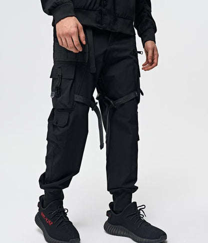 Niepce Techwear Pants Streetwear Fashion 173 Matte Black Cargo Joggers