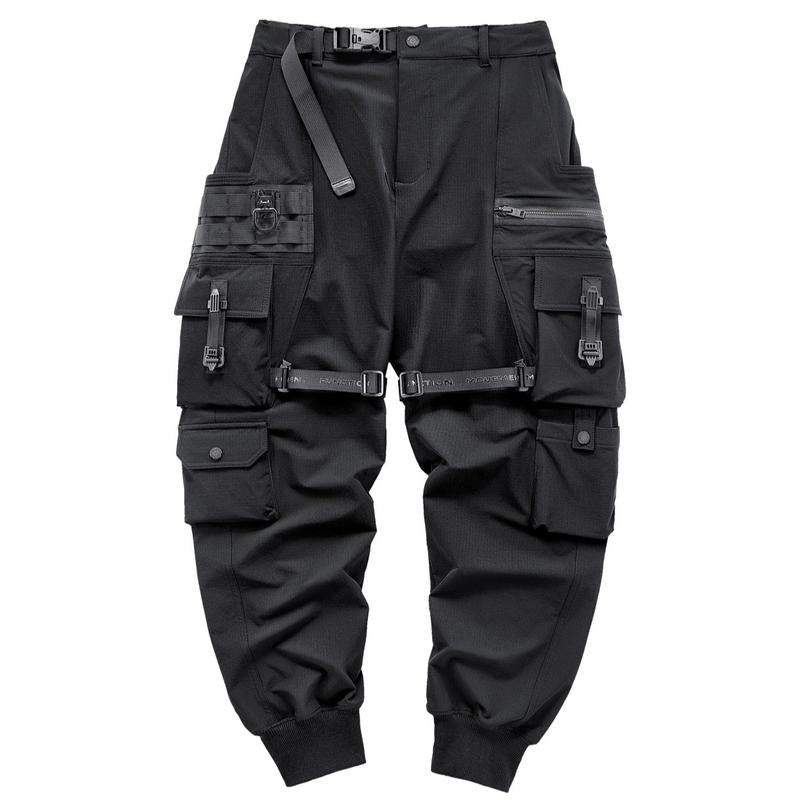 Niepce Techwear Pants Streetwear Fashion 173 Matte Black Cargo Joggers