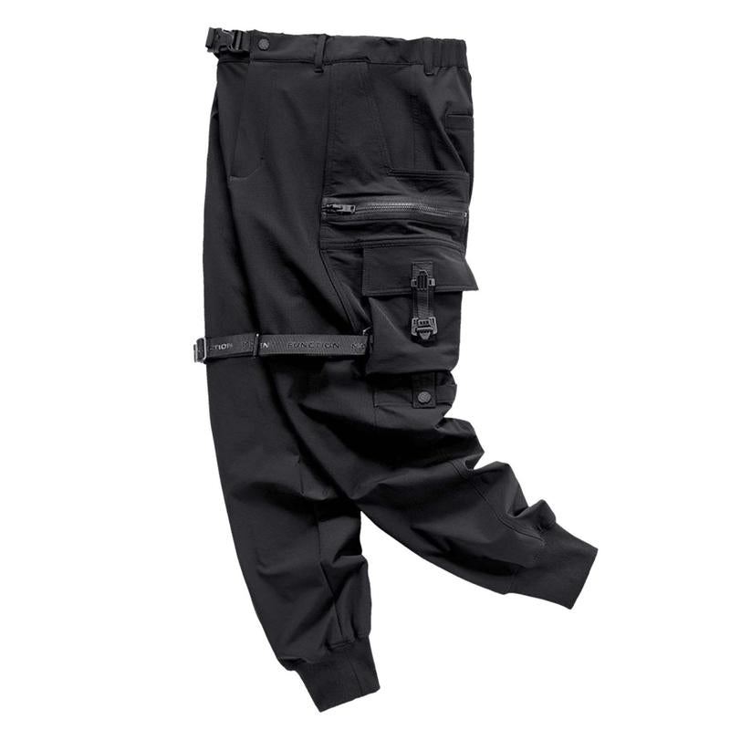 Niepce Techwear Pants Streetwear Fashion 173 Matte Black Cargo Joggers